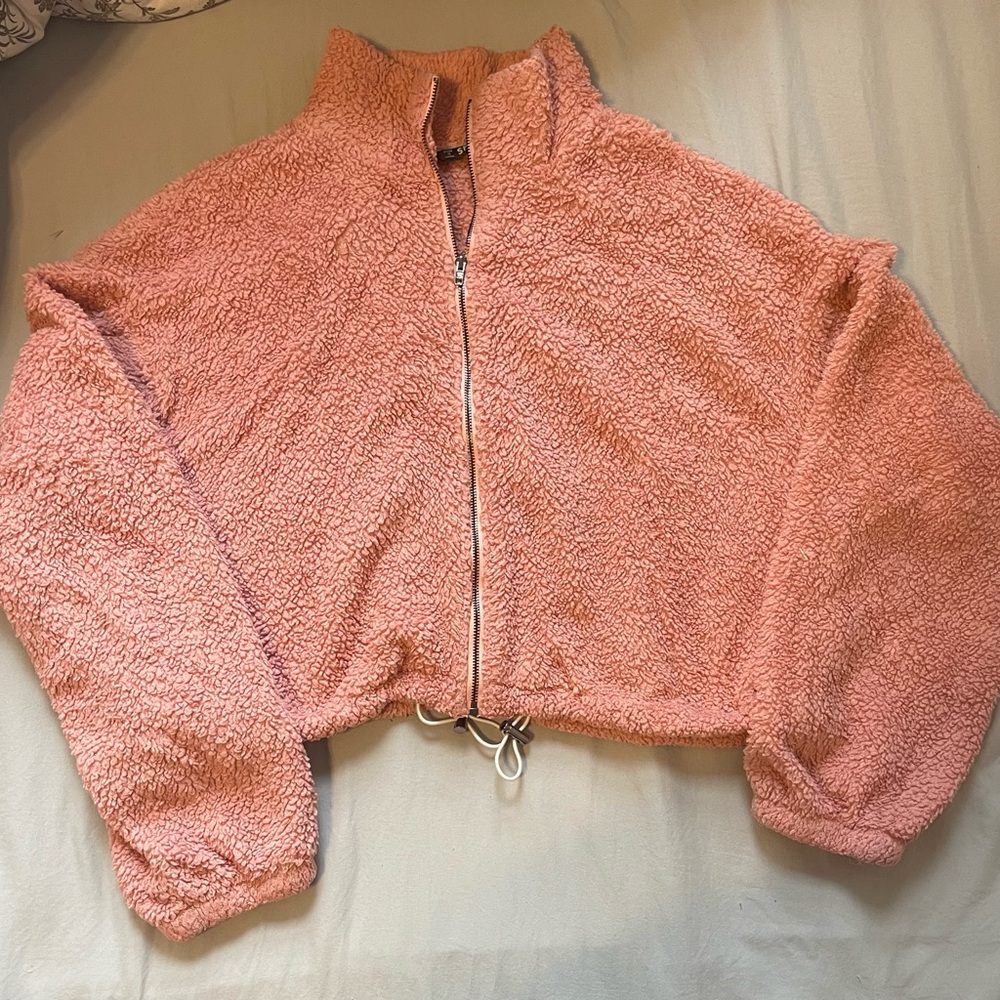 SHEIN Pink Teddy Jacket